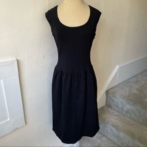 Ralph Lauren Black Label Stretch Wool Knit Sleeveless Scoop Neck Low Waist Dress